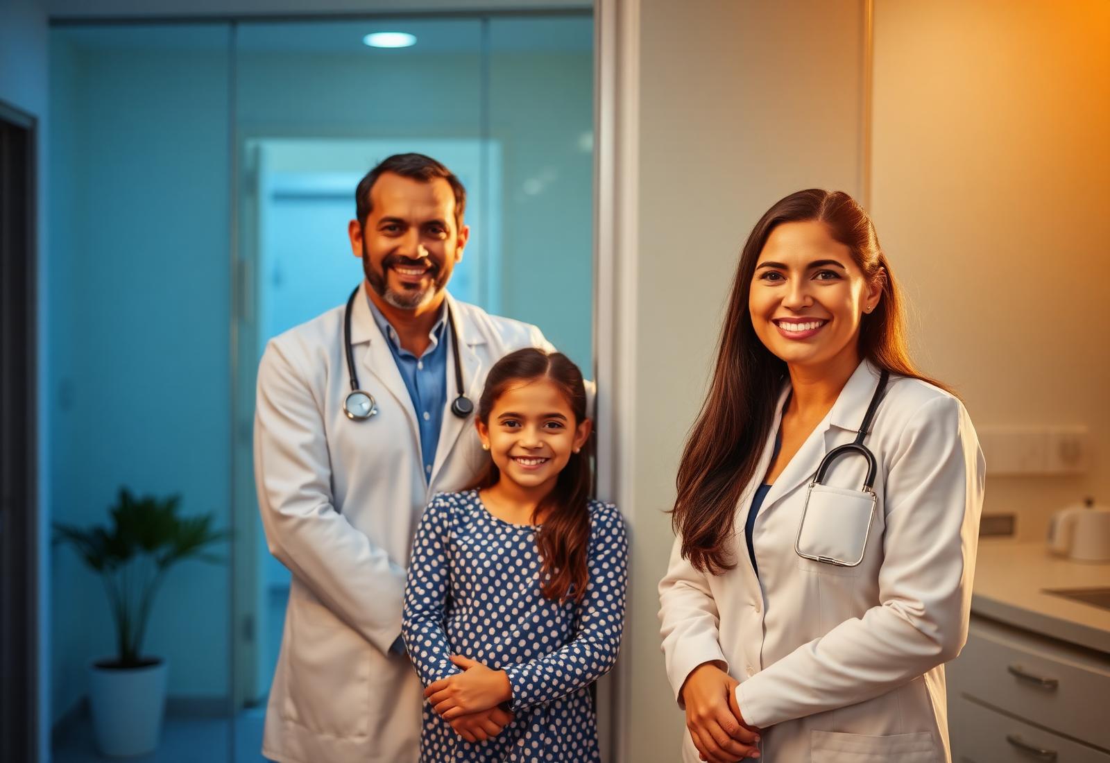Família atendida por consultor de plano de saúde